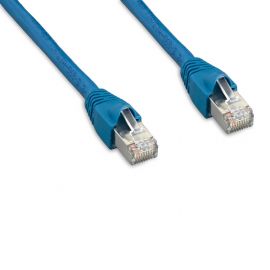 C5E-SPBL-3-ENC Cat5e Category 5 Enhanced 350mhz Shielded CMP Patch Cord w/Boots - 3FT Blue