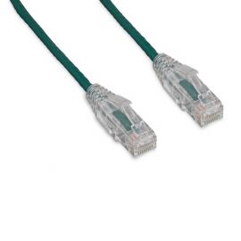 C6-GN-SCB-9-ENC CAT6 Green 9 Foot Slim 28AWG w/Clear Snagless Molded Boot (UTP) HQ Network Patch Cable