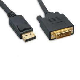 DPM-DVIM-6F DisplayPort™ Male to DVI Male Active  Cable 6FT 28 AWG Black