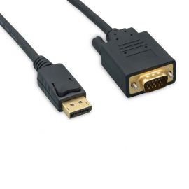 DPM-VGAM-6F DisplayPort™ Male to VGA Male Active  Cable 6FT 28 AWG Black