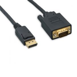 DPM-VGAM-10F DisplayPort™ Male to VGA Male Active Cable 10FT 28 AWG Black