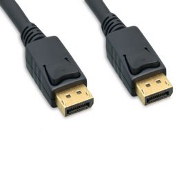 DPM2-50F DisplayPort™ Male to DisplayPort™ Male Cable With Latches 50FT 28 AWG Black