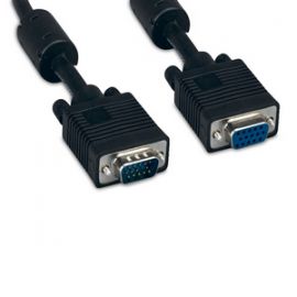 SVGAM-SVGAF-75F S-VGA HD 15 Male to S-VGA HD 15 Female/w Ferrite Core 75FT Black Cable