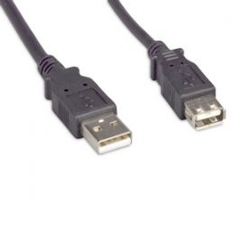 USB2.0MAFA-10F USB 2.0 A Male to A Female 10FT Extension Black Cable