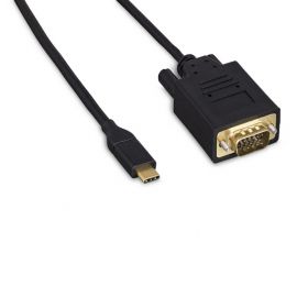 USB3.1CM-VGA-6F USB 3.1C Male To VGA Male Cable  Black Cable 6FT