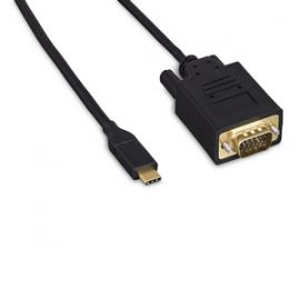USB3.1CM-VGA-10F USB 3.1C Male To VGA Male Cable  Black Cable 10FT