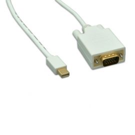 VGAM-MDPM-WH-6F VGA Male to Mini DisplayPort™ Male 32 AWG White Cable 6FT