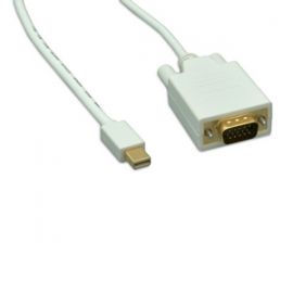 VGAM-MDPM-WH-3F VGA Male to Mini DisplayPort™ Male 32 AWG White Cable 3FT