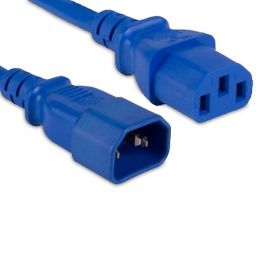 C13C14-BL-10F-ENC C13 to C14 Power Cord Extension 250V 18 AWG 10A Blue 10FT