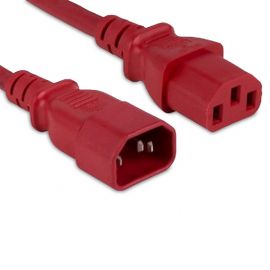 C13C14-RD-6F-ENC C13 to C14 Power Cord Extension 250V 18 AWG 10A Red 6FT