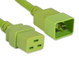 C19C20-GN-6F-ENC C19 to C20 Power Cord Extension 250V 12 AWG 20A Green 6FT